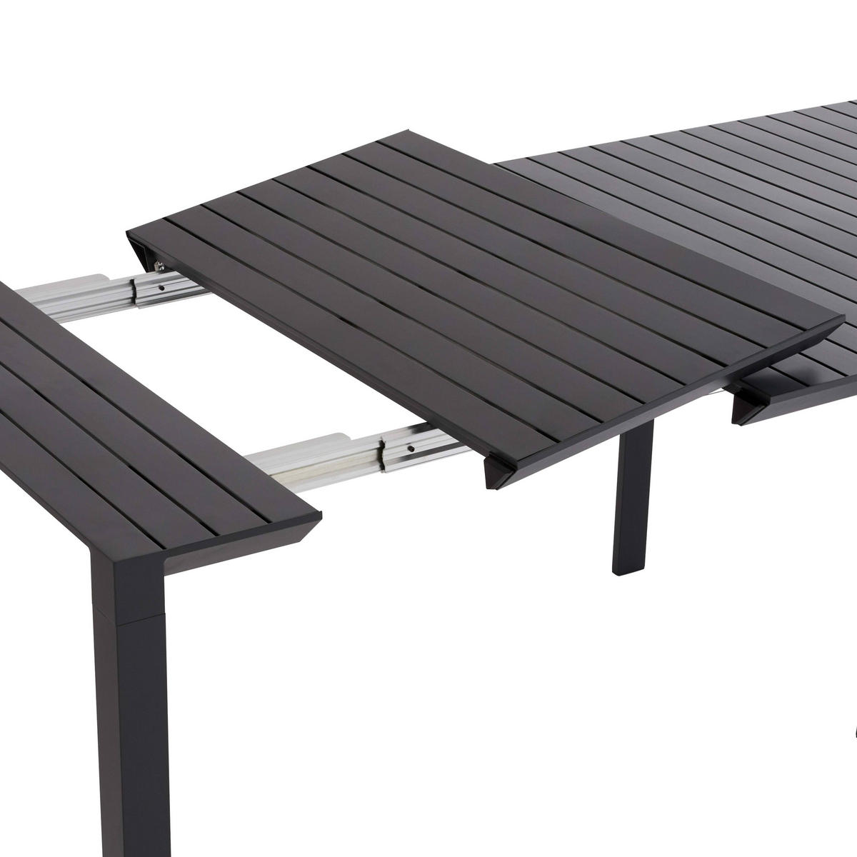 GARTENTISCH ausziehbar 52/260 cm, Grau - Grau, Metall (52/100/74cm) - Oviala