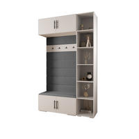 GARDEROBEN-SET 236,7/140/47 - Schwarz/Weiß, Holz/Metall (140/236.7/47cm) - Abiks Möbel