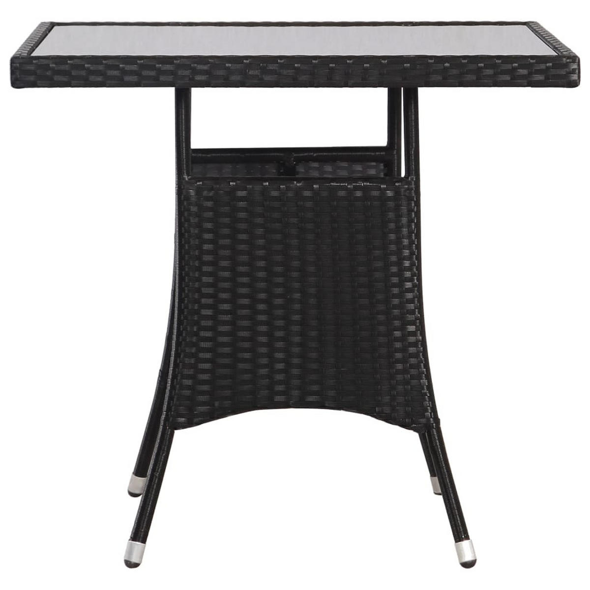 GARTENTISCH Tischmund 80/74/80 cm - Schwarz, Naturmaterialien (80/80/74cm) - ZMH