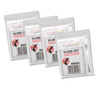 KLEBE-SET PIAZZA & LUCENTE 4er-Set - Grau, Kunststoff (4/5/0.8cm) - bremermann