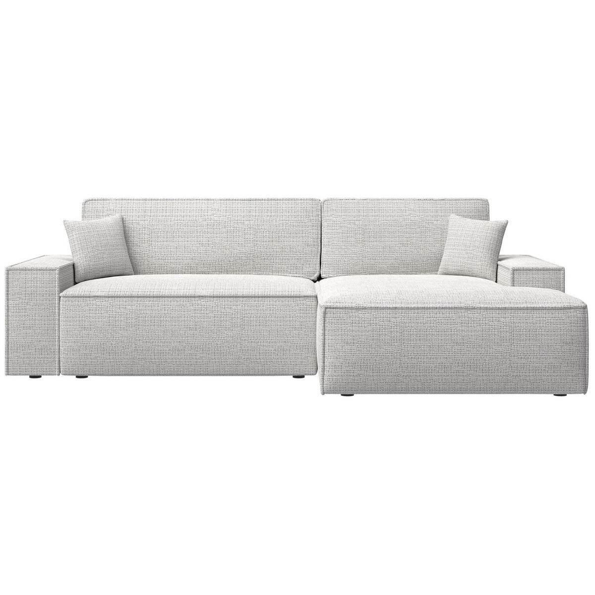 ECKSOFA Farese New Grau-Beige Chenille - Taupe/Schwarz, Kunststoff/Textil (267/167cm) - Selsey