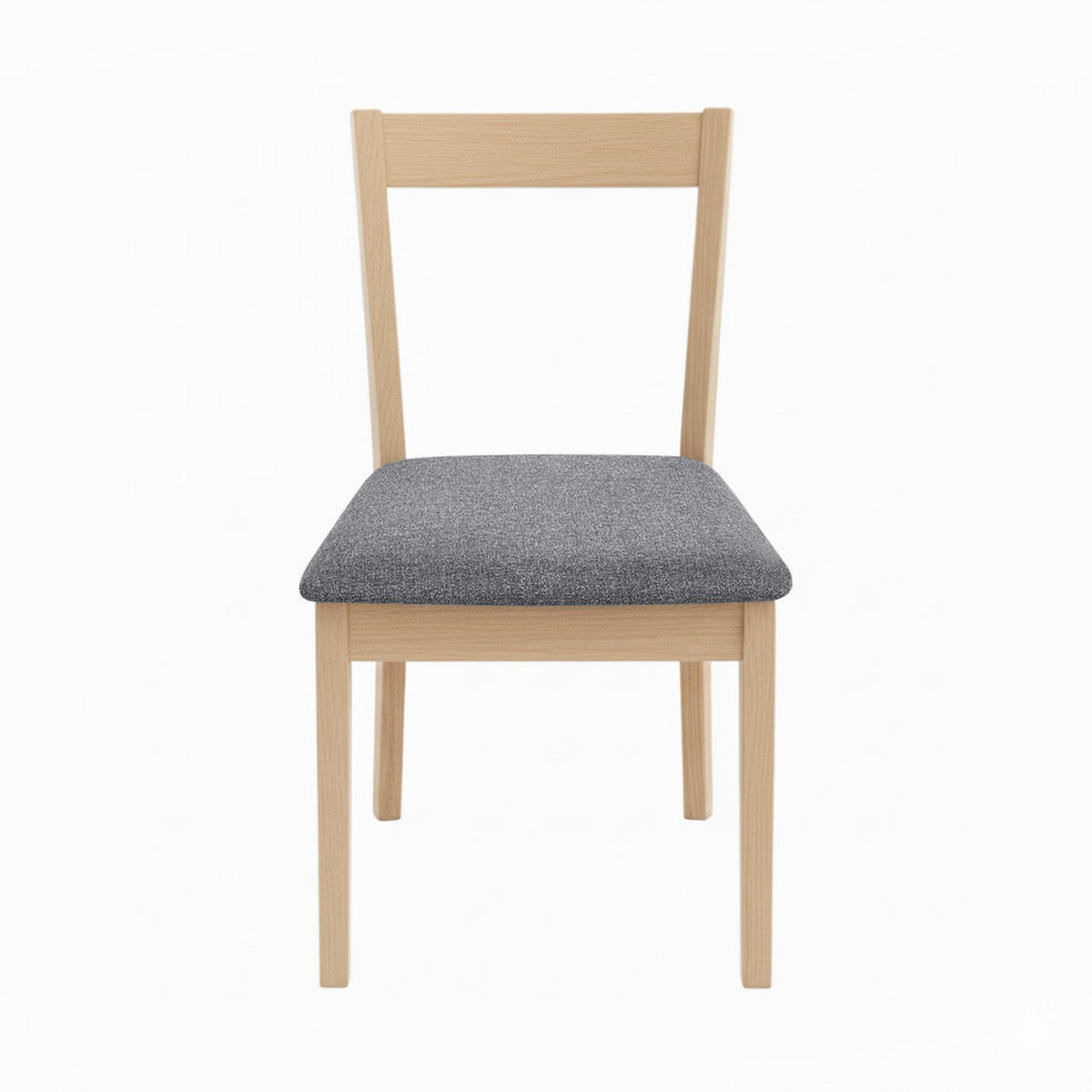 STUHL Moden mit Buchenholzbeinen, Polsterstuhl, Dunkelgrau - Dunkelgrau/Buchefarben, Holz (45/84/45cm) - Beautysofa