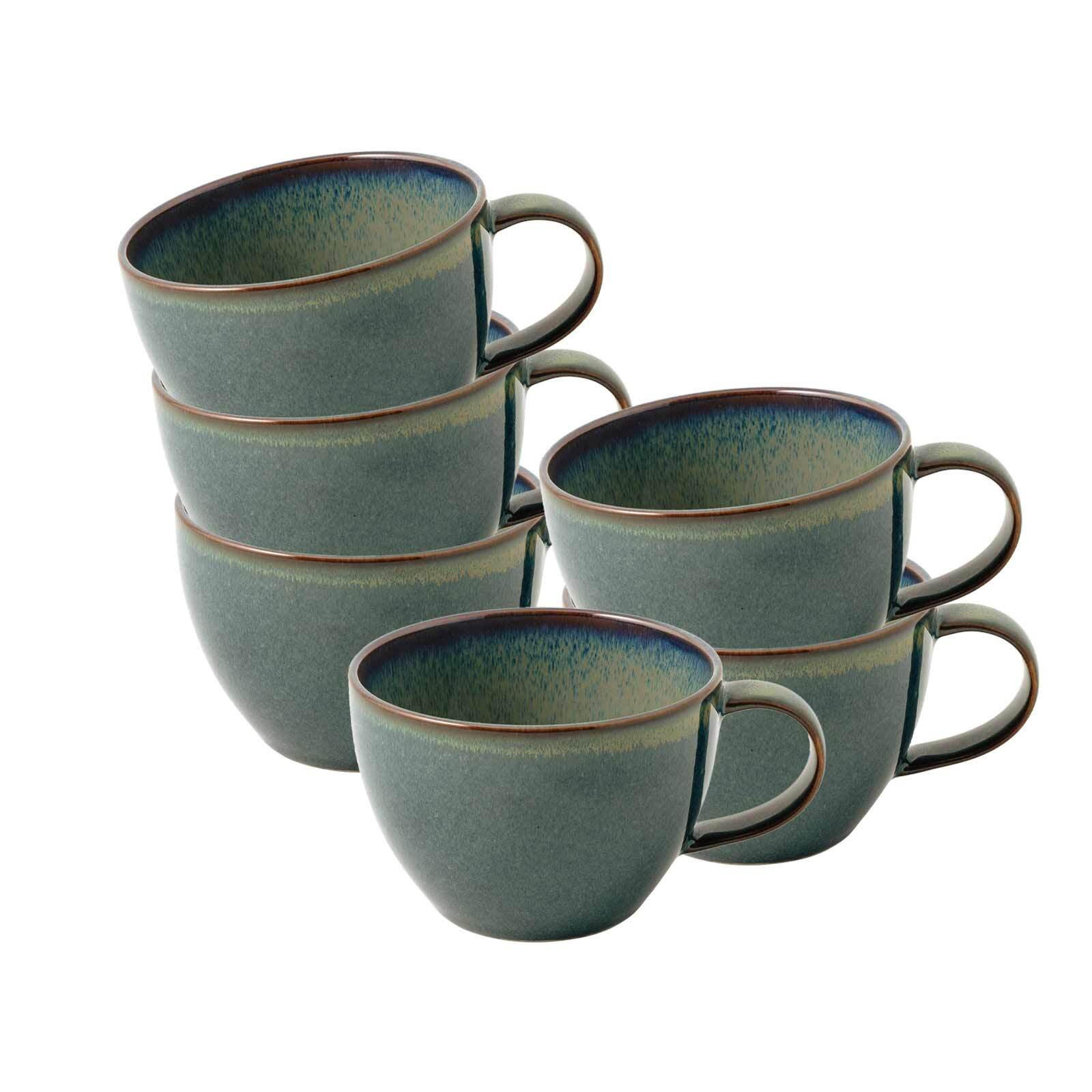 KAFFEETASSEN Crafted Breeze 247 ml 6er Set - Blaugrau, Keramik (0.247L) - like.Villeroy & Boch
