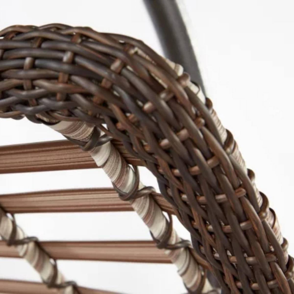 HÄNGESESSEL mit Gestell Gartenschaukel Rattan Hängeschaukel Hellbraun - Hellbraun, Metall (172/120/212cm) - Gowoll