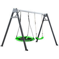 KINDERSCHAUKEL feuerverzinktes Schaukelgestell Doppel - Grün, Metall (250/173cm) - Potenza