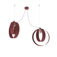 HÄNGELEUCHTE - Rot, Metall (40/40/120cm) - Lumicom