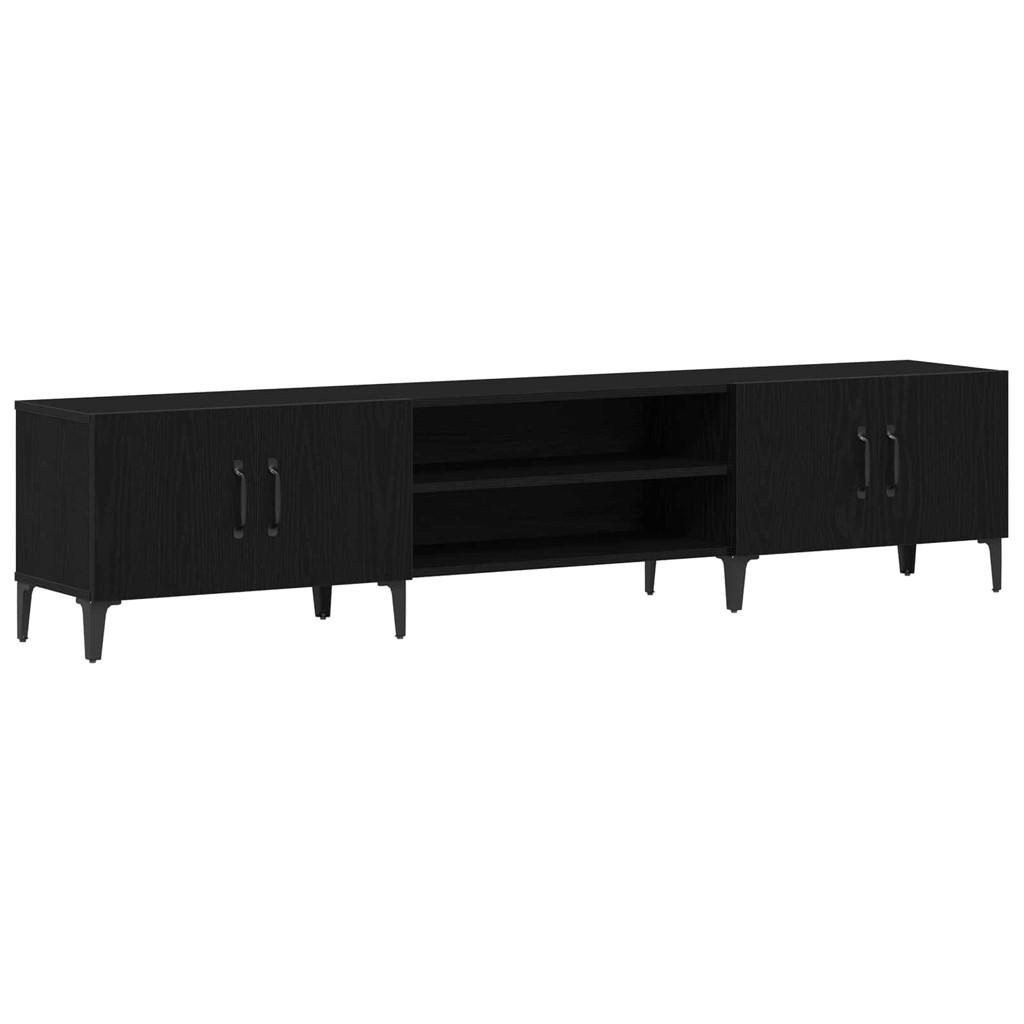 TV-SCHRÄNK Schwarz Eichen-Optik 180/31,5/40 Cm - Schwarz, Holzwerkstoff (31.5/40/180cm) - vidaXL