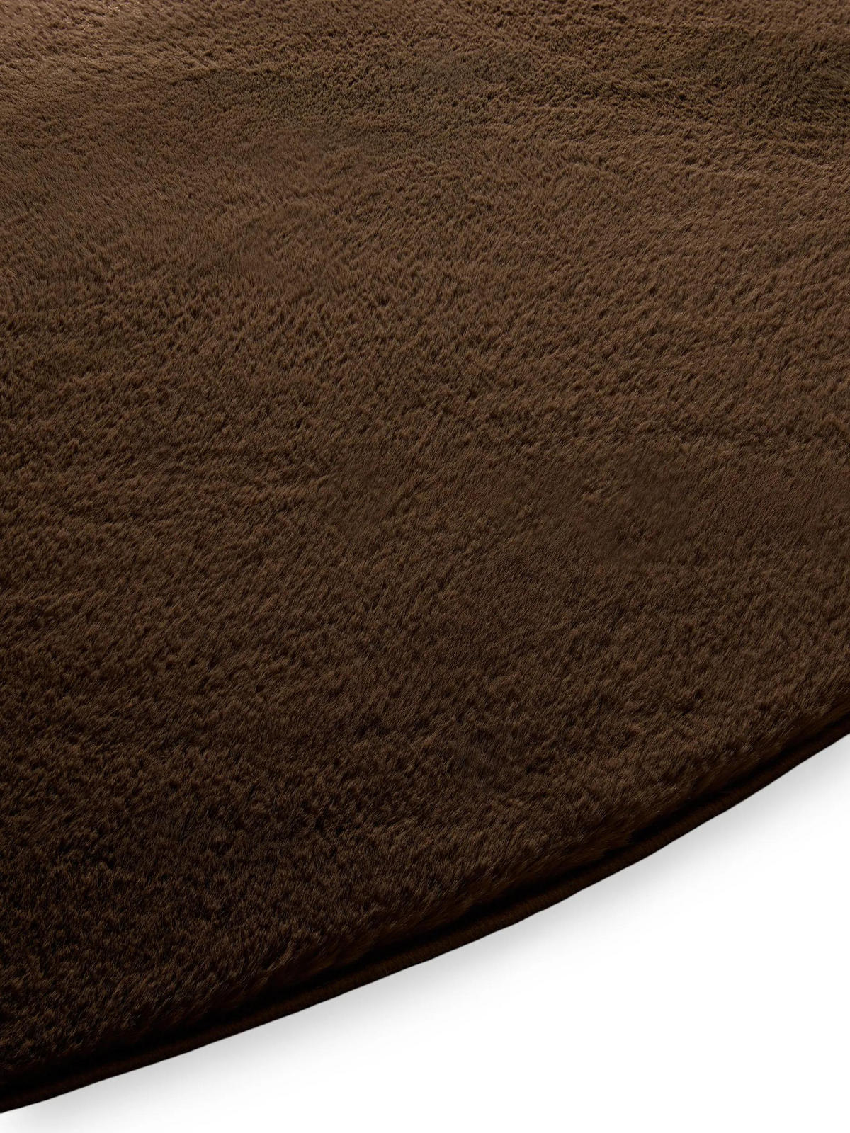 KUNSTFELLTEPPICH Furry Braun ø 160 cm rund - Braun, Kunststoff/Textil (160/160cm) - benuta