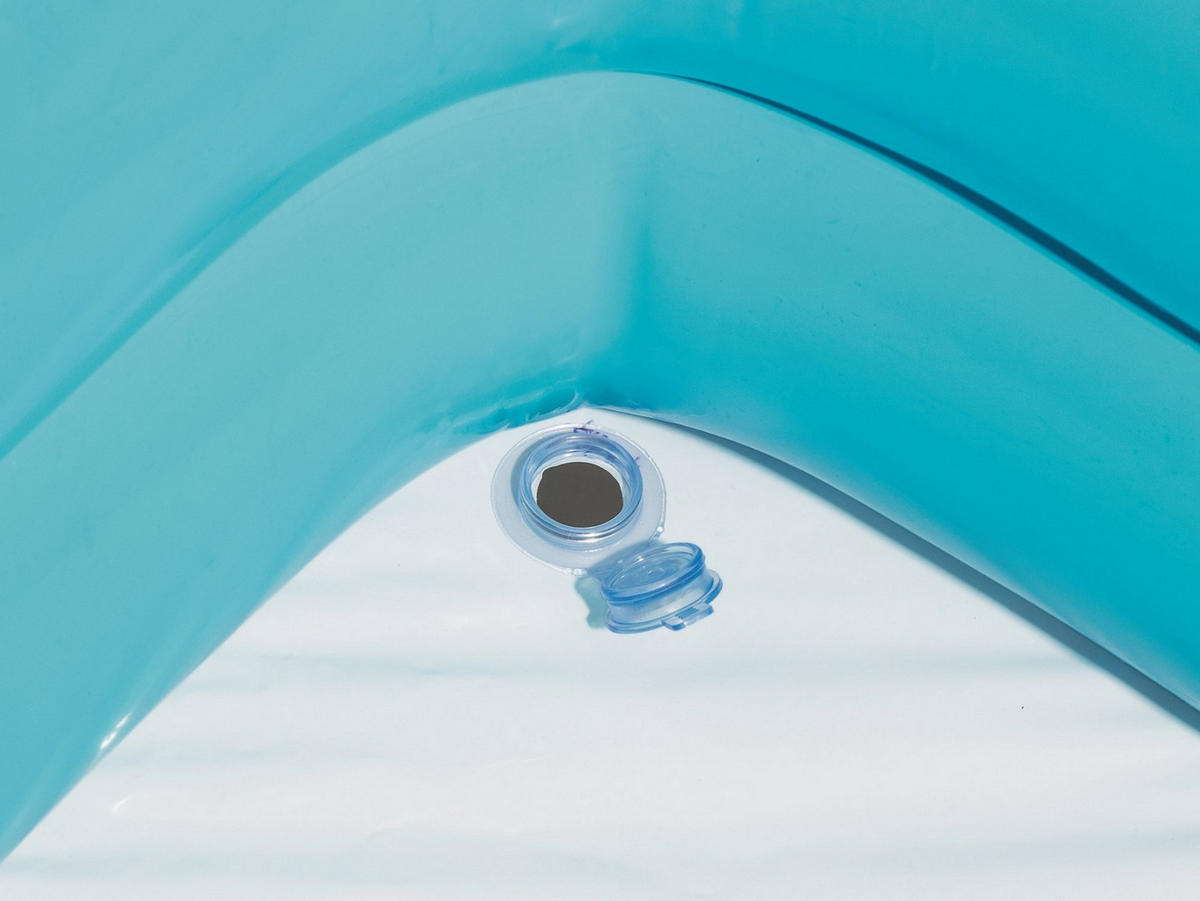 KINDERSCHWIMMBECKEN mit Sonnendach 140 x 140 x 114 cm - 52192 - Multicolor, Textil (140/140/114cm)