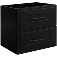 WASCHTISCHUNTERSCHRANK im klassischen Stil, schwarz, 60 x 57 x 46 cm - Schwarz, Holzwerkstoff (60/57/46cm) - 3XE LIVING
