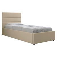 POLSTRBETT Lutko 8040 Single - Schwarz/Naturfarben, Holzwerkstoff/Kunststoff (120/200cm) - MIRJAN24