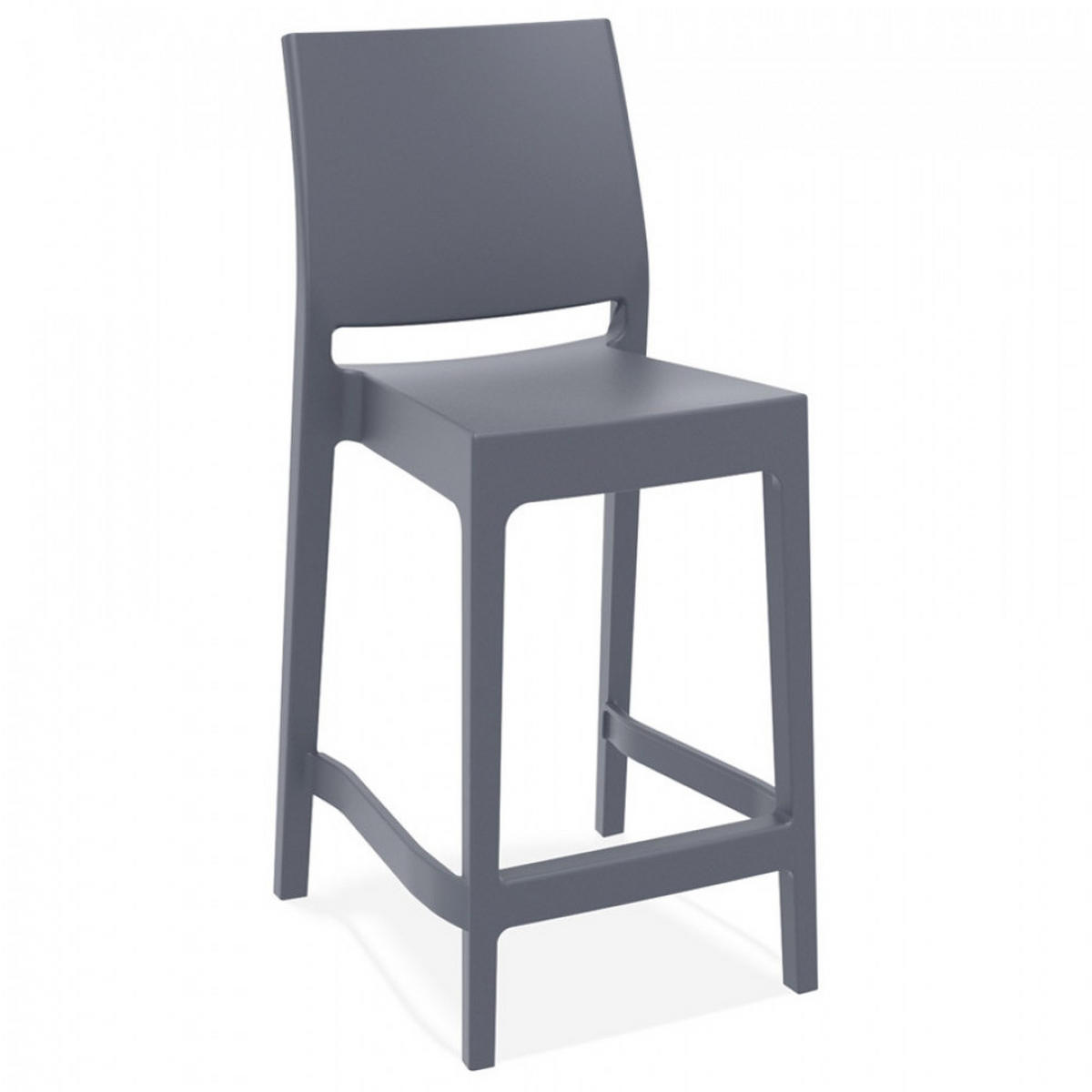 BARHOCKER grau 40.5x96.5x51cm - Grau, Kunststoff (40.5/96.5/51cm) - AlterEgo