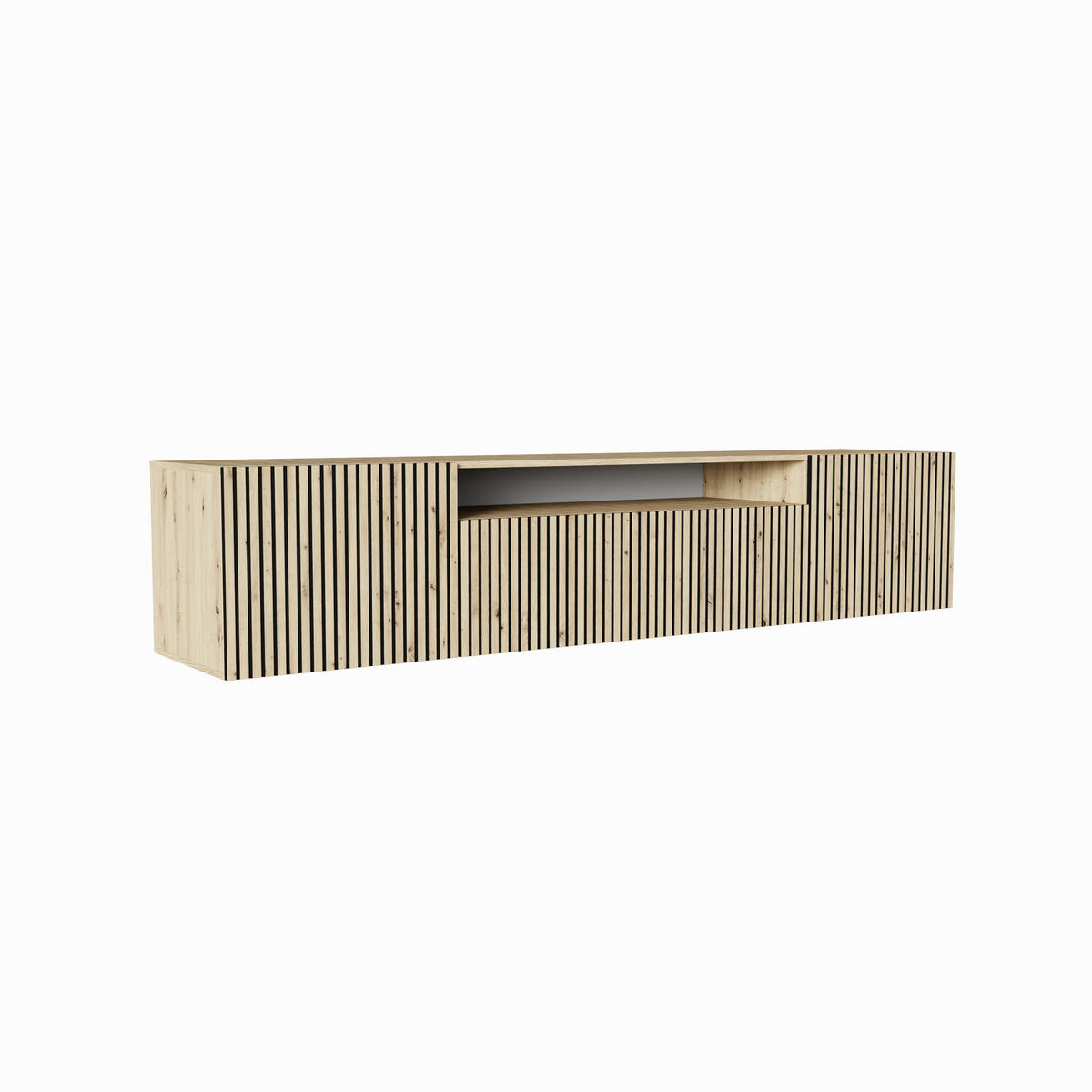 TV-SCHRANK CORA - Eiche Artisan, Holzwerkstoff (200/40/41cm) - Meblini