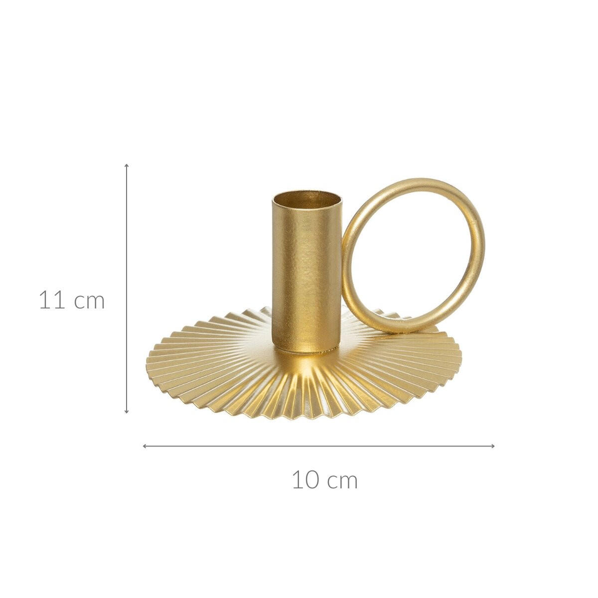KERZENHALTER Metall - Goldfarben, Metall (5.5/11/10cm) - Atmosphera Createur d´interieur