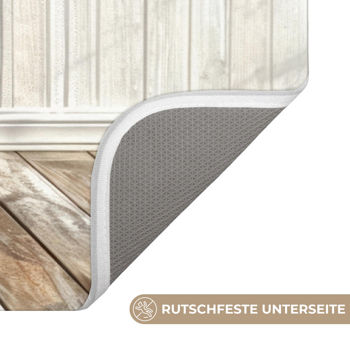 KOUPELNOVÁ PŘEDLOŽKA Osel - Zvířata - Vana - Pěna 90x60 cm - krémová, textil/plast (90/60cm)