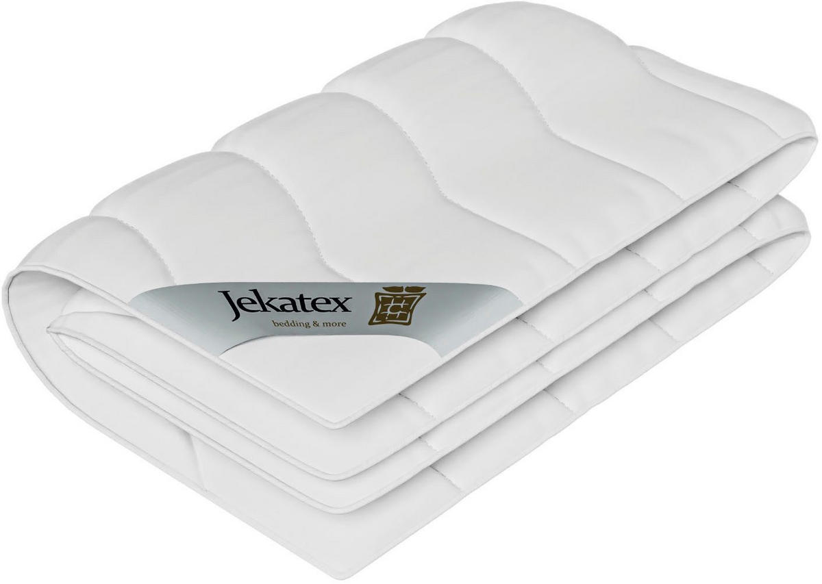 MONOBETTDECKE Kamelhaar 200x200cm - Weiß, Textil (200/200cm) - JEKATEX