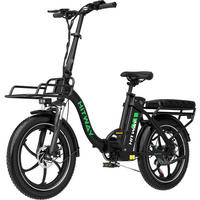 E-BIKE Klapprad BK6SL1 20*3,0 Zoll 36V15,6Ah Akku bis zu 150km Reichweite, 7 Gang - Schwarz, Metall (38cm) - HITWAY