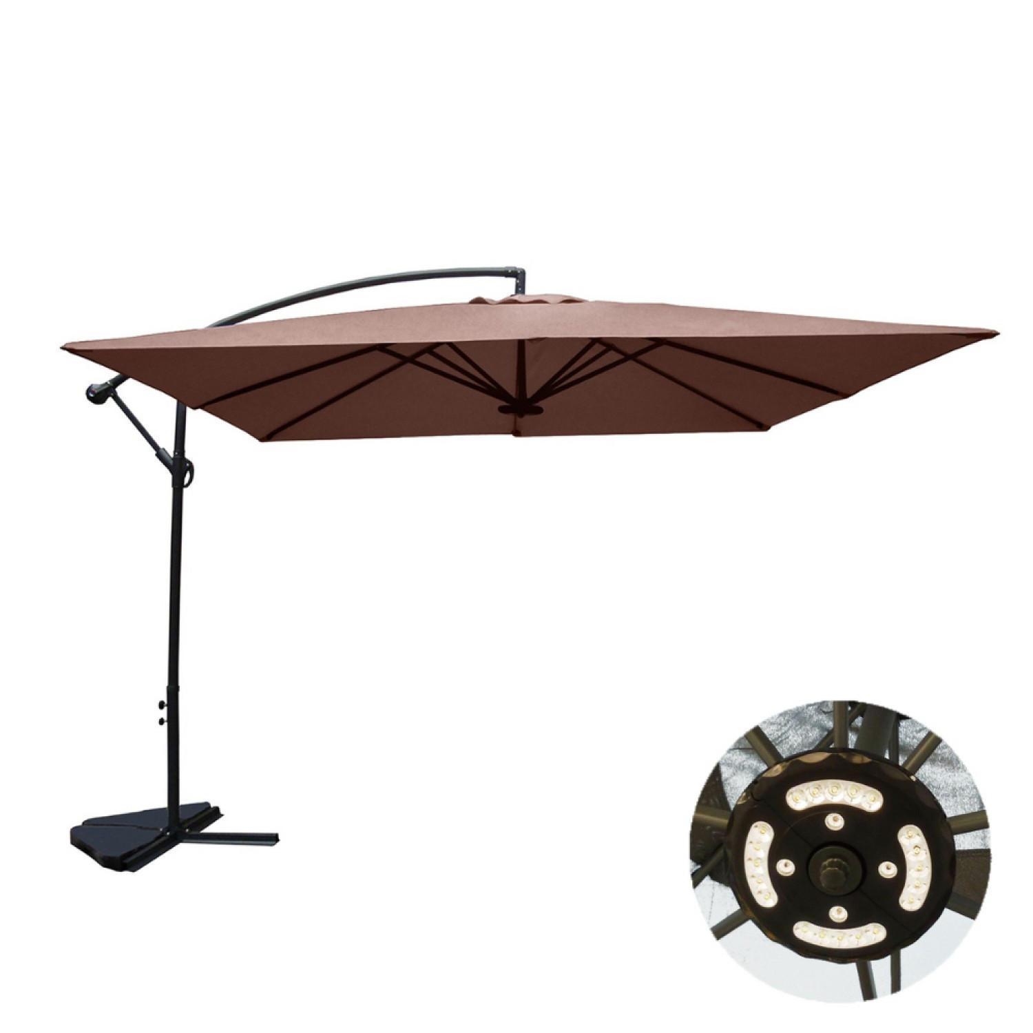 Concept Usine Ampelschirm Braun 300x300 cm