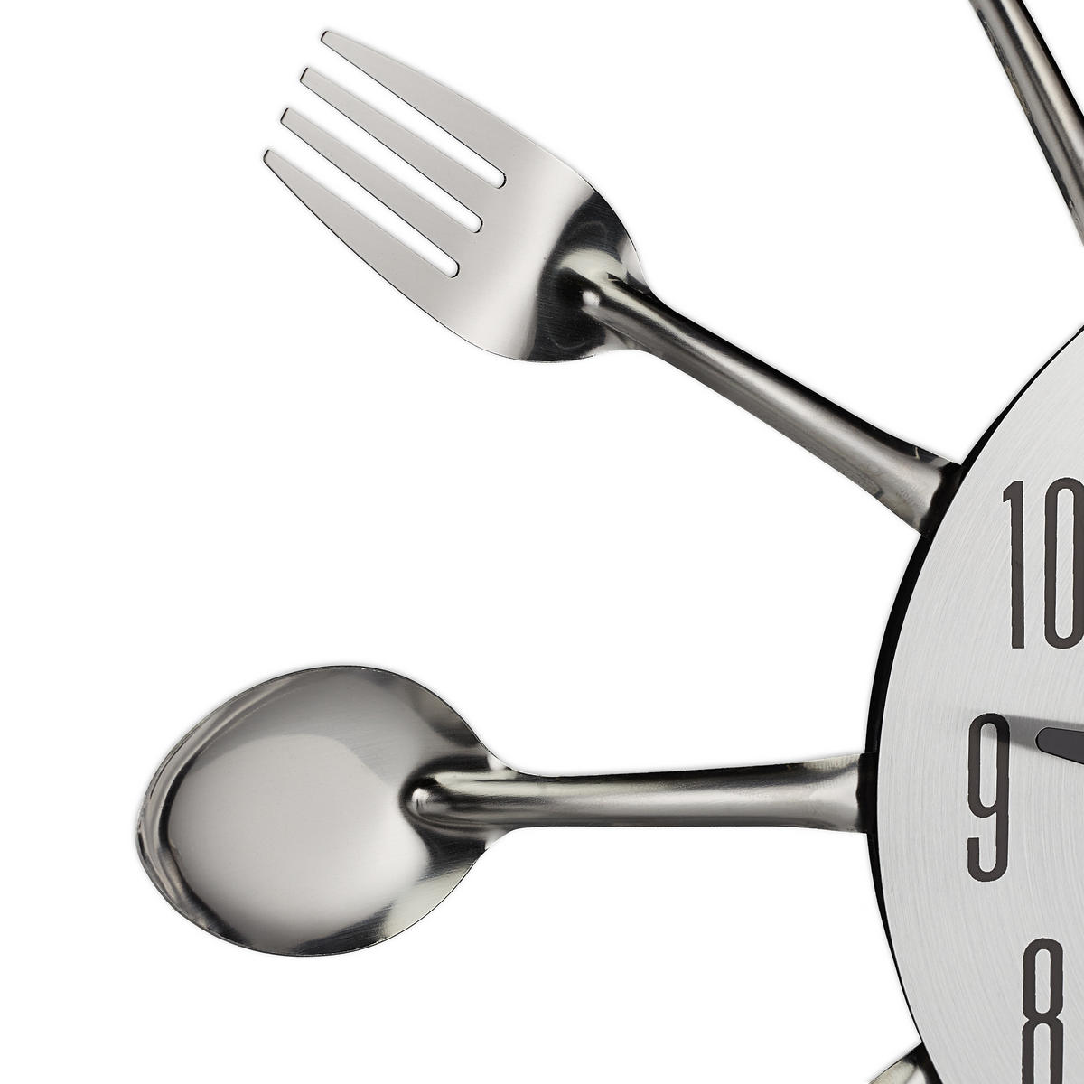 WANDUHR - Silberfarben, Metall (31/31/3.5cm) - Relaxdays