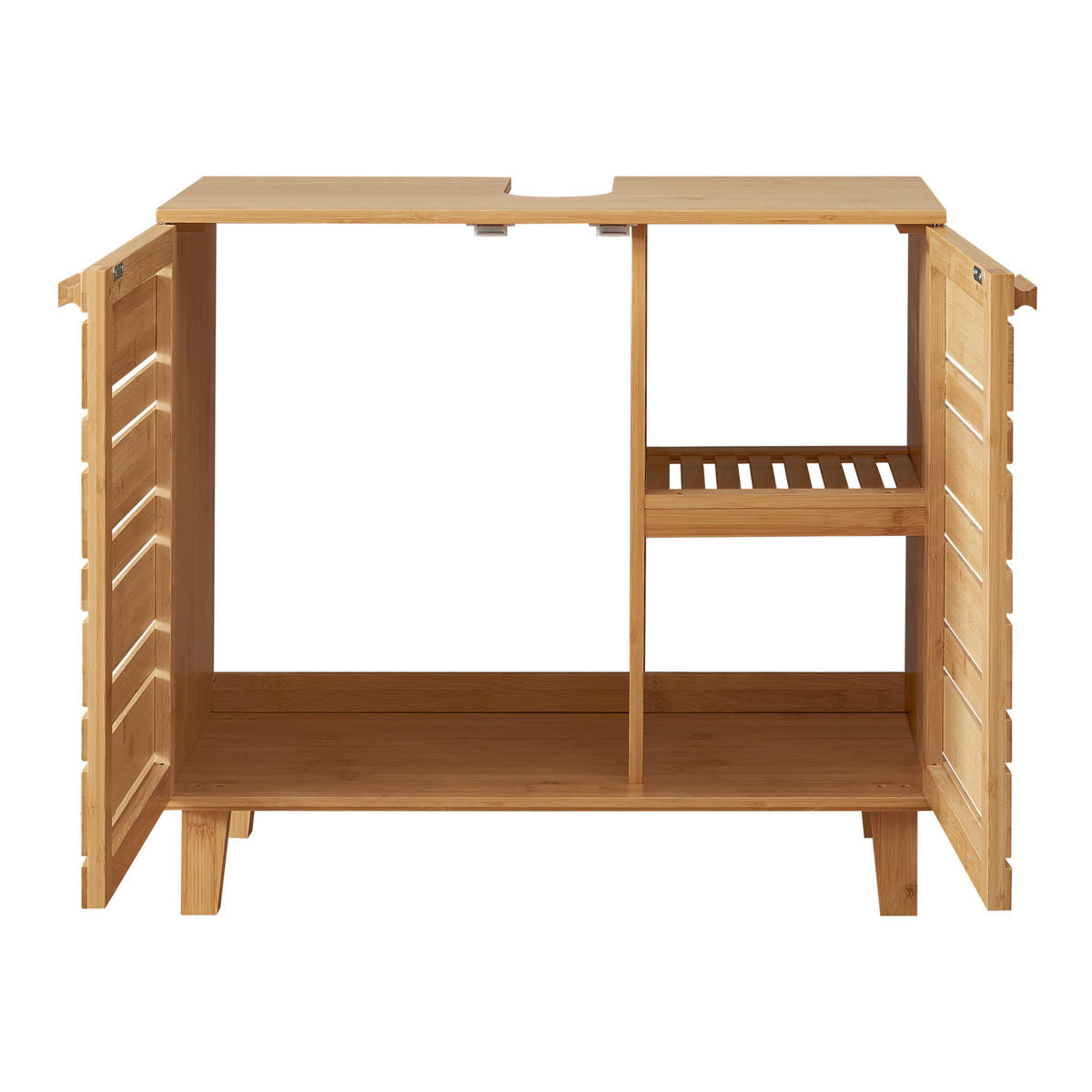 SKŘÍŇ POD UMYVADLO Epind - přírodní, dřevo (66/60/30cm) - [en.casa]