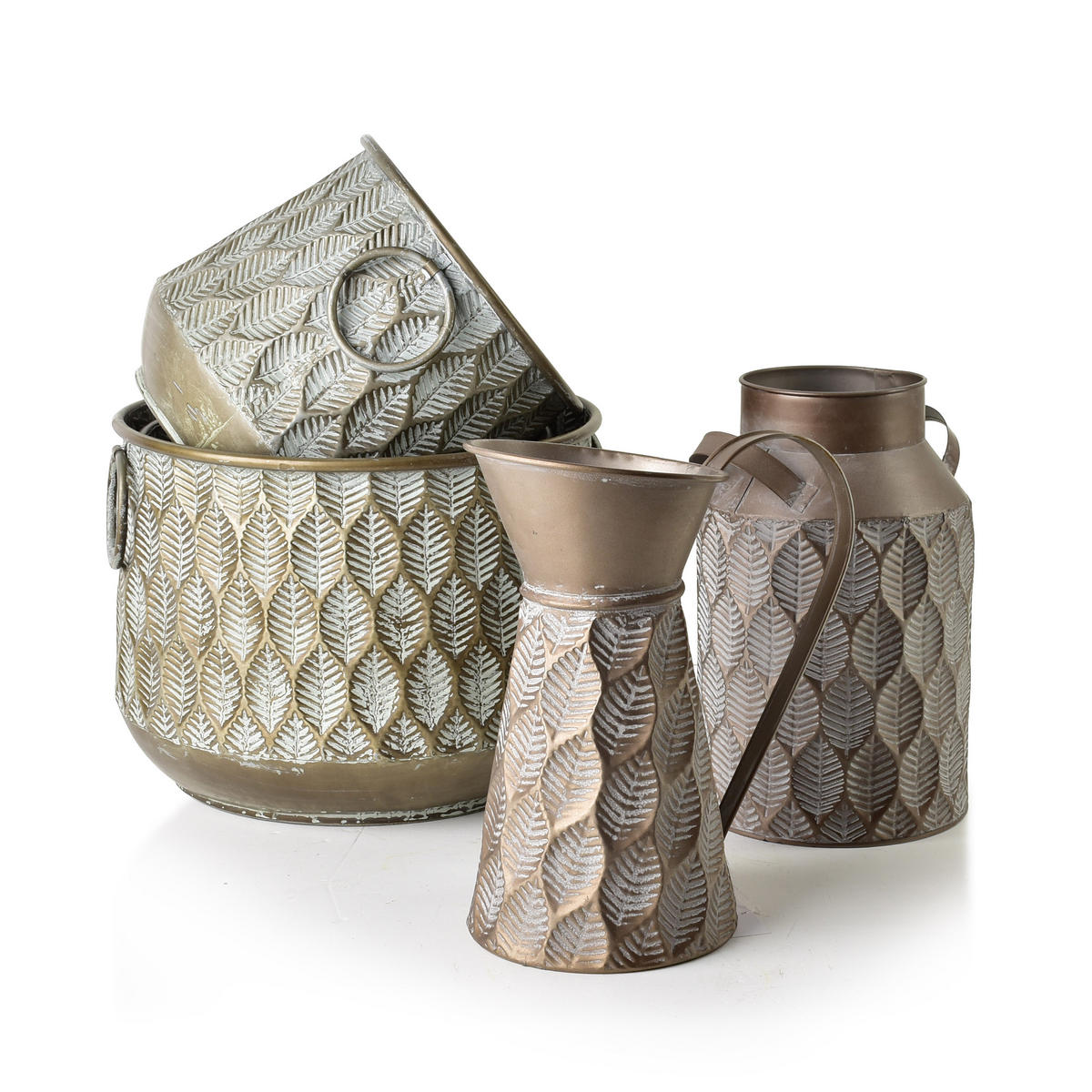 VASE Marina Dark Braun 13,5x22,5x26,5 cm Metall - Braun, Metall (26.5cm) - Mondex
