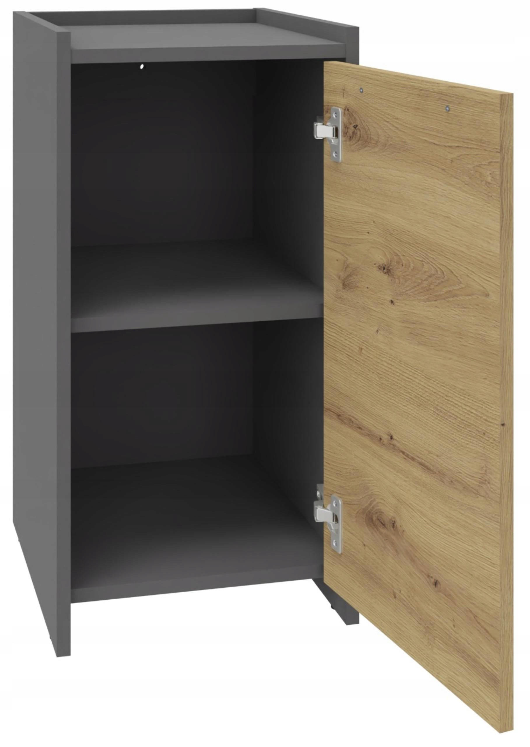 KOMMODE ALTIVO 1D Anthrazit Grau-Artisan Eiche 36/35,6/70,4 cm - Anthrazit/Eiche Artisan, Holzwerkstoff (36/70.4/35.6cm) - Matkam Möbel