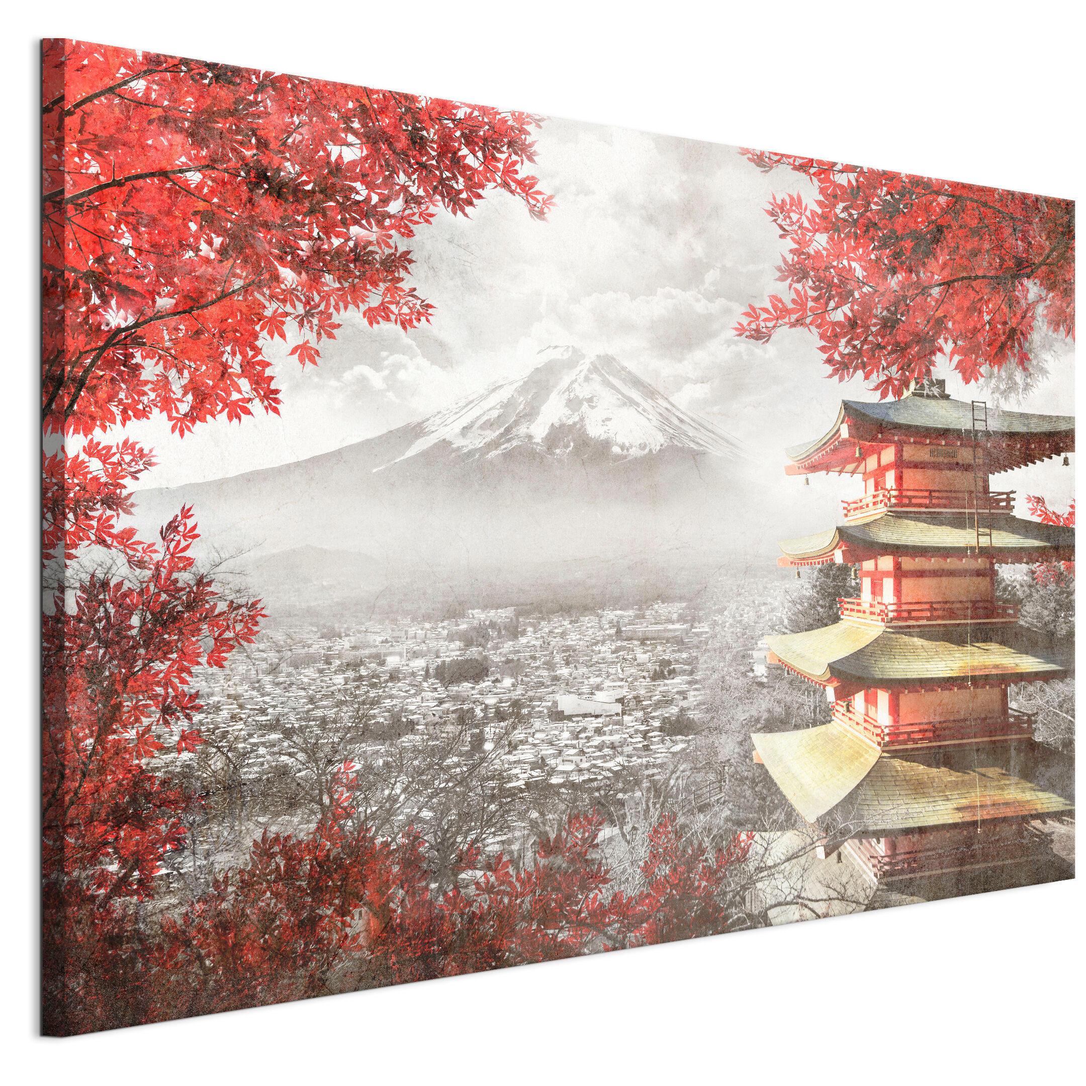 LEINWANDBILD Japanische 90x60 cm - Multicolor, Holz (90/60cm) - LUMASOUL