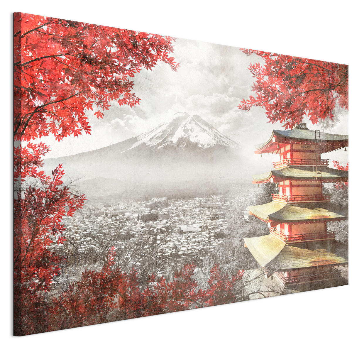 LEINWANDBILD Japanische 90x60 cm - Multicolor, Holz (90/60cm) - LUMASOUL