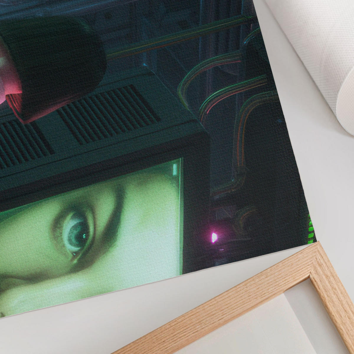 POSTER - 59x42 cm (A2) - Patryk Michalski - Futuristische Technologie - Grün, Textil (59.4/42/0.1cm) - TULUP
