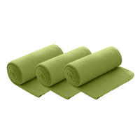 3 Stück Fleecedecken Farben grün - Grün, Textil (130/160cm) - wometo
