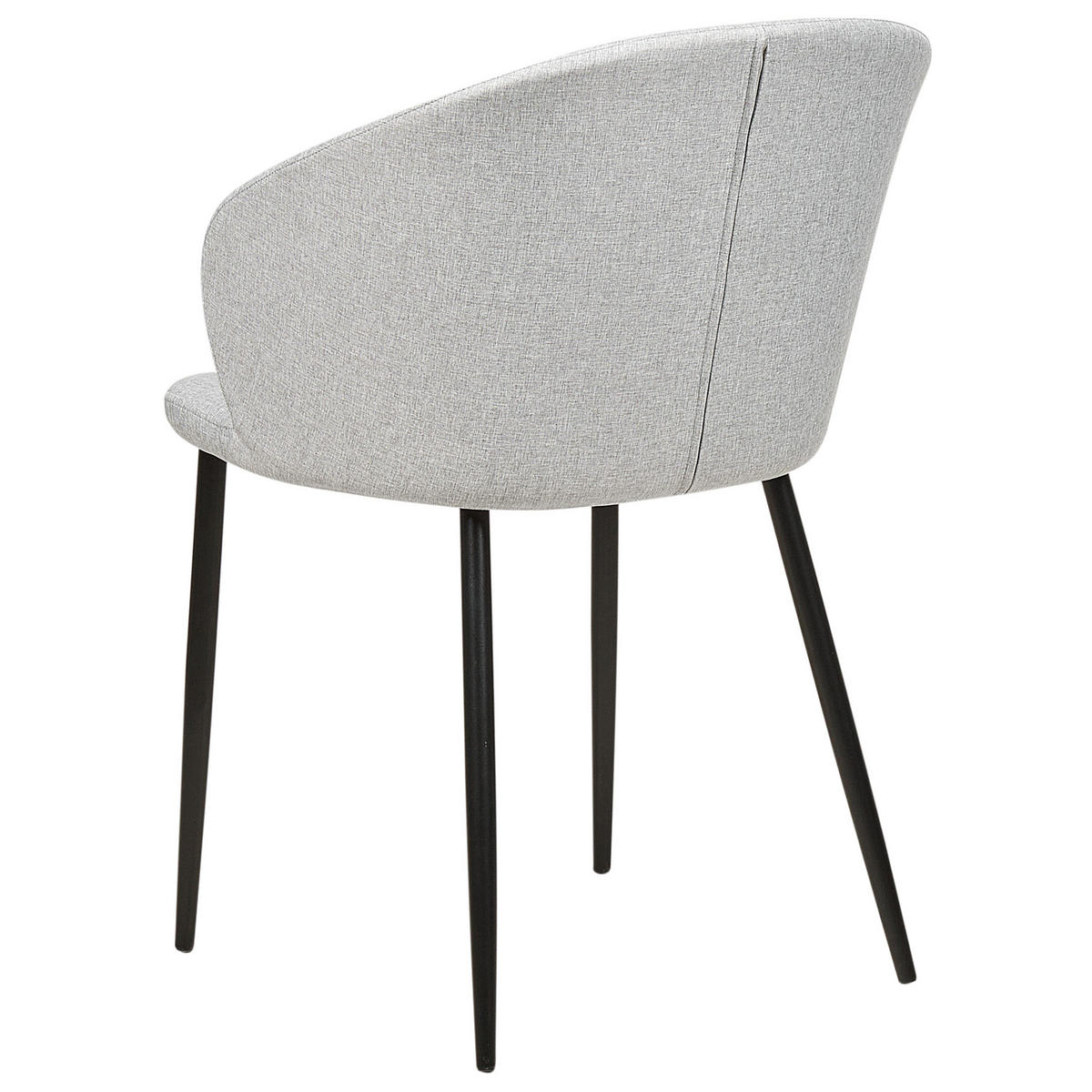 MATSTOL set om 2 ljusgrå/svart Mason - Svart/Grå, Textil (45/82/45cm) - Beliani