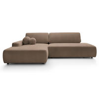 ECKSOFA 275 cm mit Schlaffunktion Orea O, Links, Dunkelbraun - Dunkelbraun, Holz (276/164cm) - Emporius