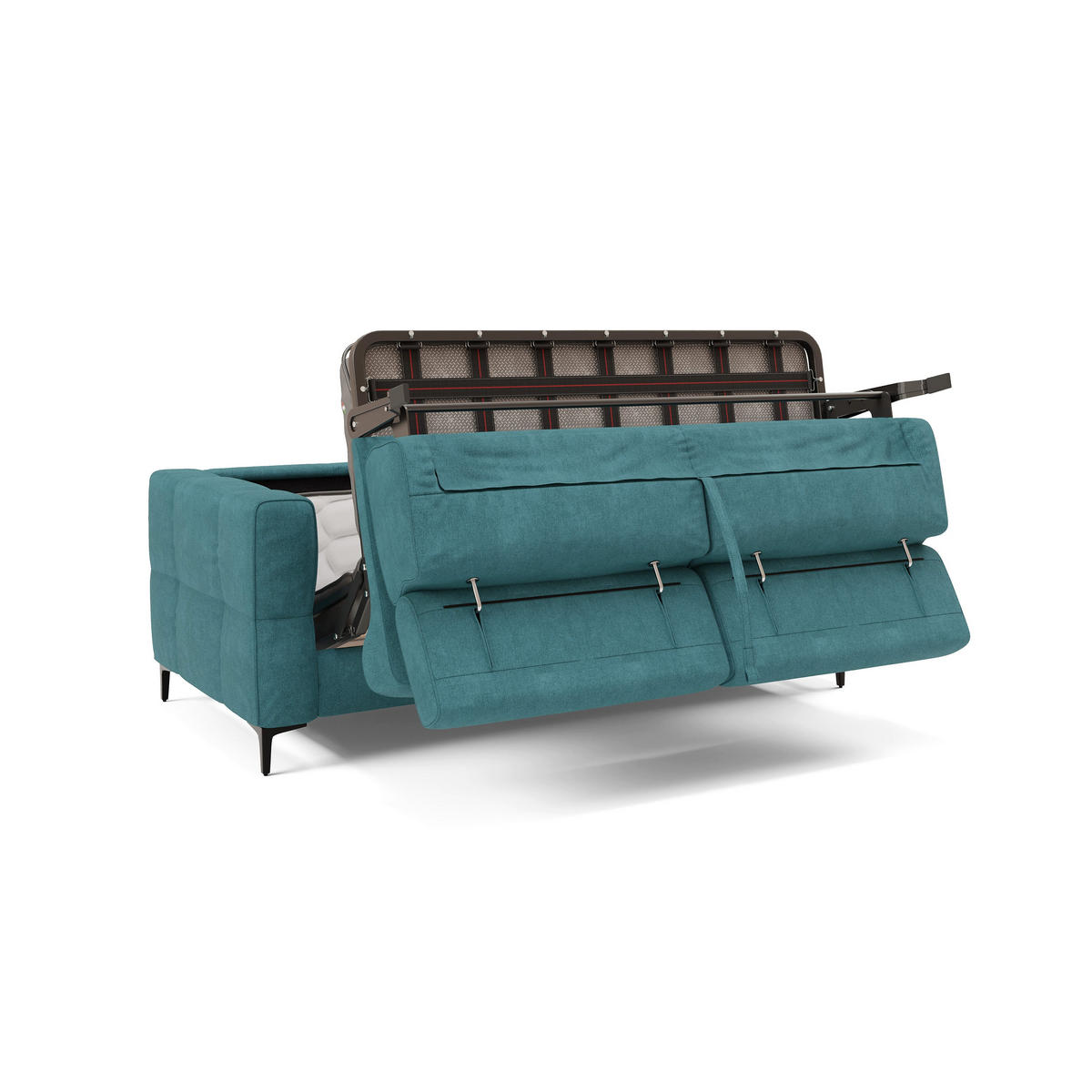 SCHLAFSOFA Gardenia - Hellblau, Metall (218/88/94cm) - Divani.store