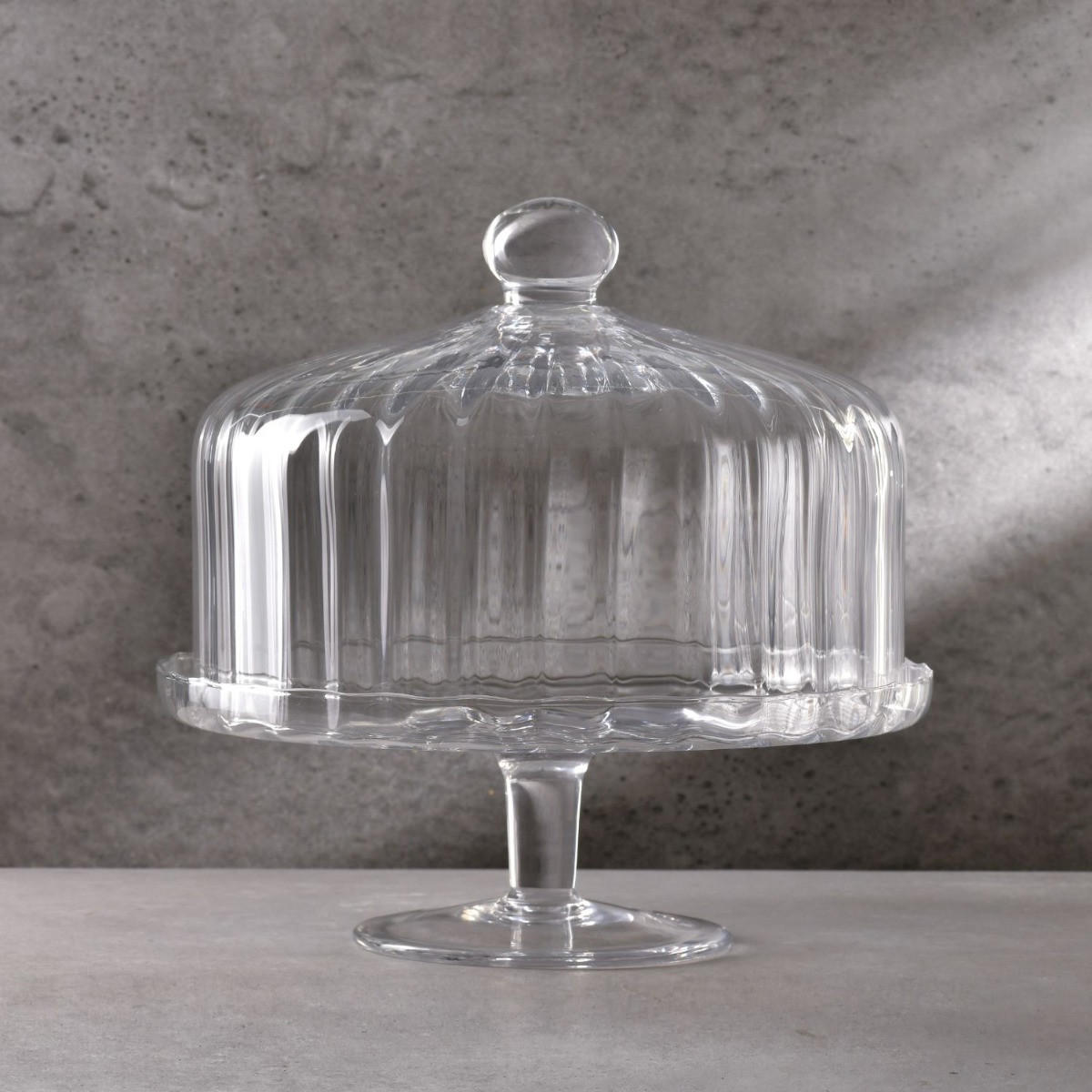 TORTENPLATTE MIT GLASGLOCKE BALLERINA, 31,5 CM - Transparent, Glas (31.5/32/31.5cm) - Krosno Glass
