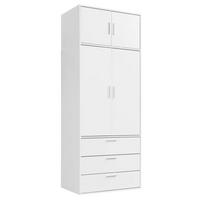 KLEIDERSCHRANK Der Grenzenlose - Weiß, Holzwerkstoff (90/234/58cm) - Mokebo