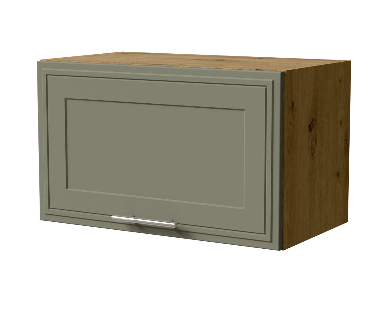 KLAPPHÄNGESCHRANK Salo W4B/60 Eiche Artisan / Reed Green Matt 60 / 32,5 / 36cm - Blum Aventos Klappenbeschlag - Eiche Artisan/Grün, Holz/Holzwerkstoff (60/36/32.5cm) - Feldmann-Wohnen