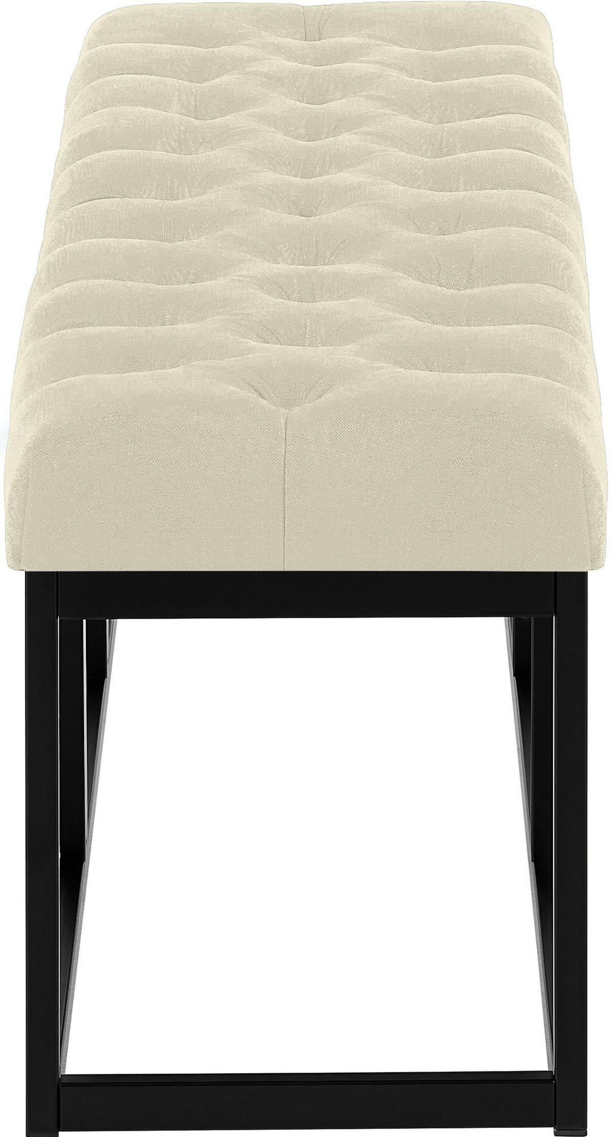 SITZBANK 150/38 cm Stoff Creme - Creme/Schwarz, Textil/Metall (150/46/38cm) - CLP