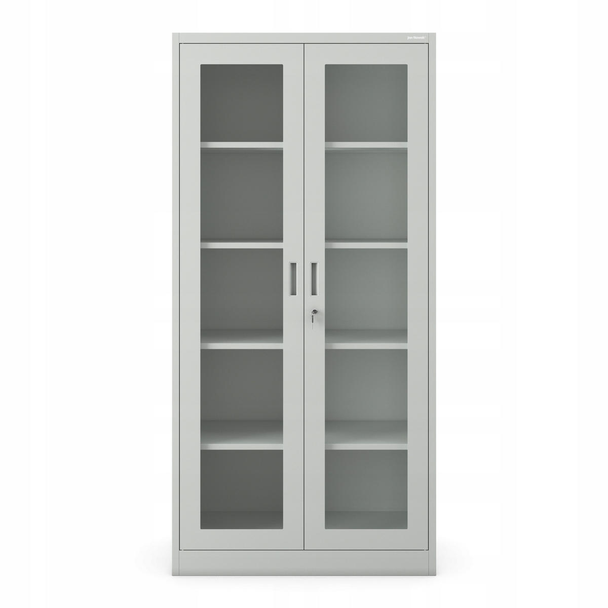 VITRINENSCHRANK Amelia - Grau, Metall (90/185/40cm) - Jan Nowak