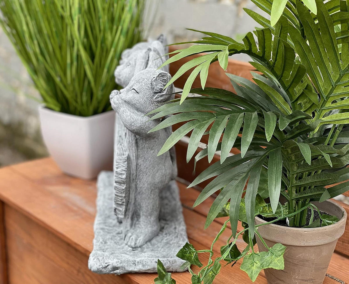 STEINFIGUR 3 Katzen Willkommen frostfest Gartenfigur - Grau, Stein (32/29/12cm) - stoneandstyle