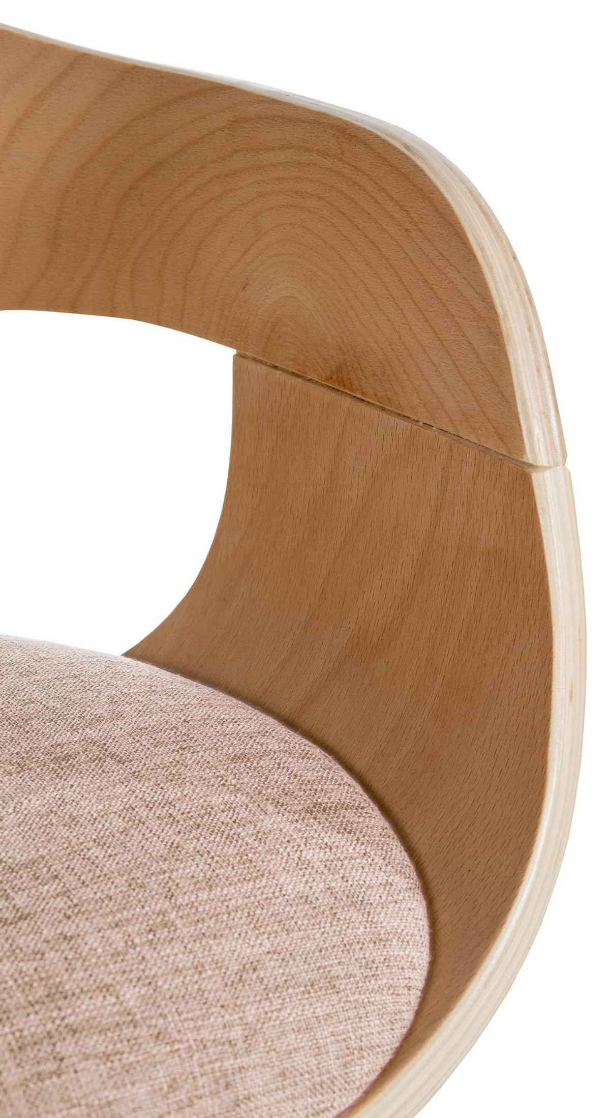 ARMLEHNENSTUHL 2er Set Stoff Natura/Creme - Eukalyptusholzfarben/Creme, Holz/Textil (49/73/46cm) - CLP