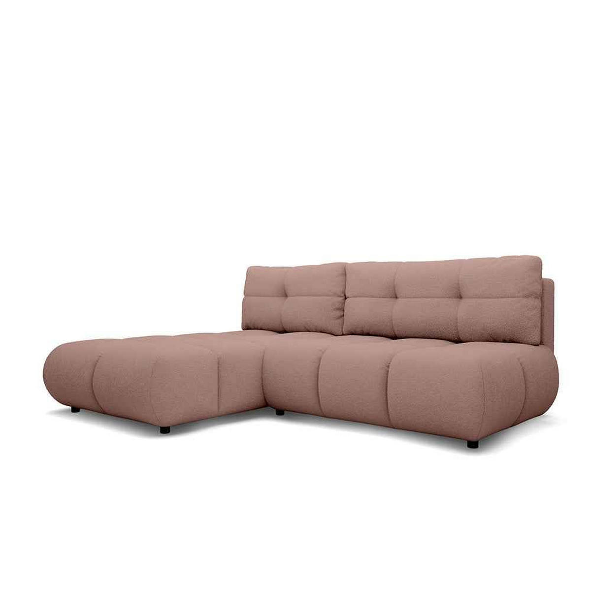 ECKSOFA Milorya Rosa - Rosa, Textil (230/90/170cm) - Pillovely