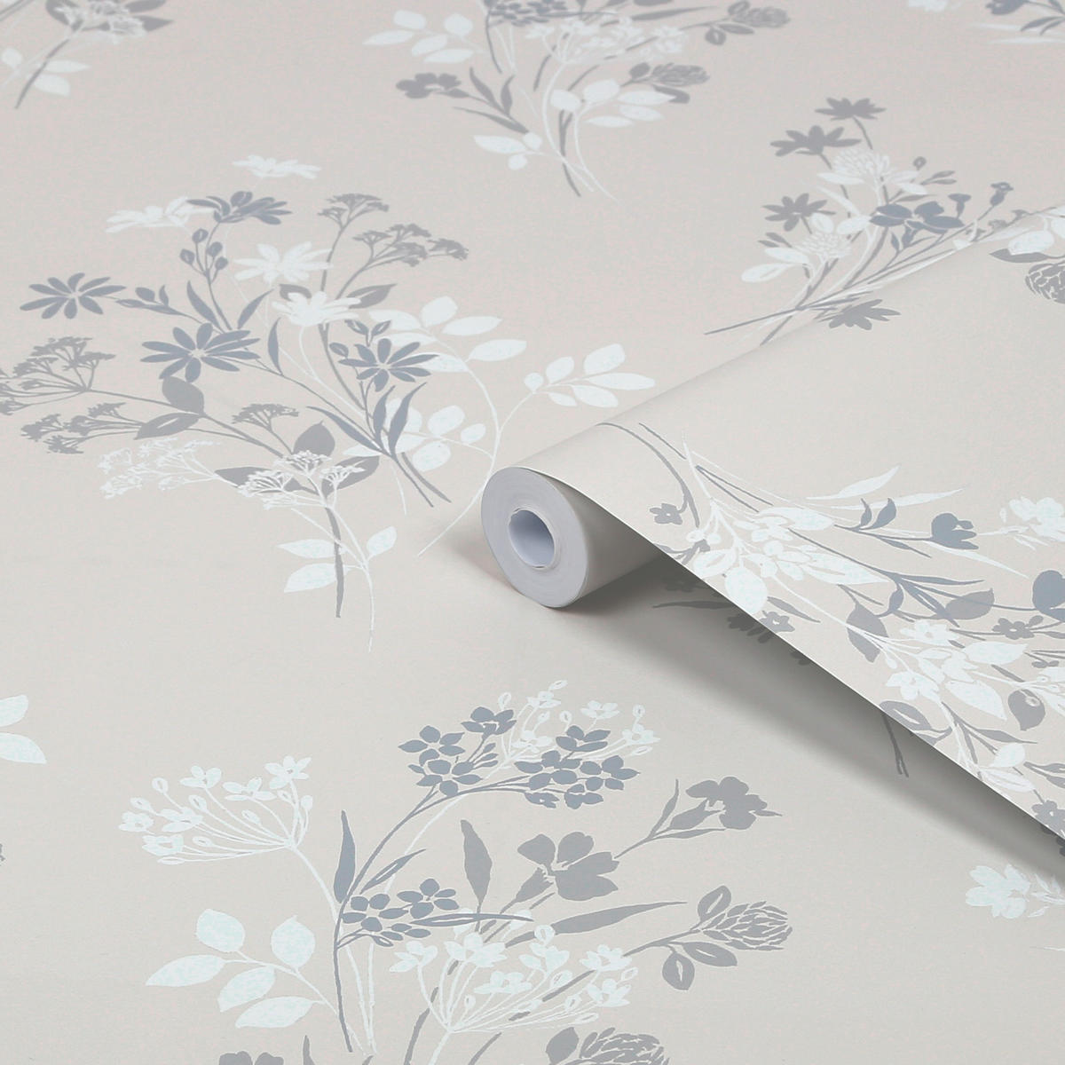 VLIESTAPETE Igerna Natur | Beige Grau | Blumen | 10mx52cm - Beige, Papier/Kunststoff (52/1000cm) - Graham & Brown