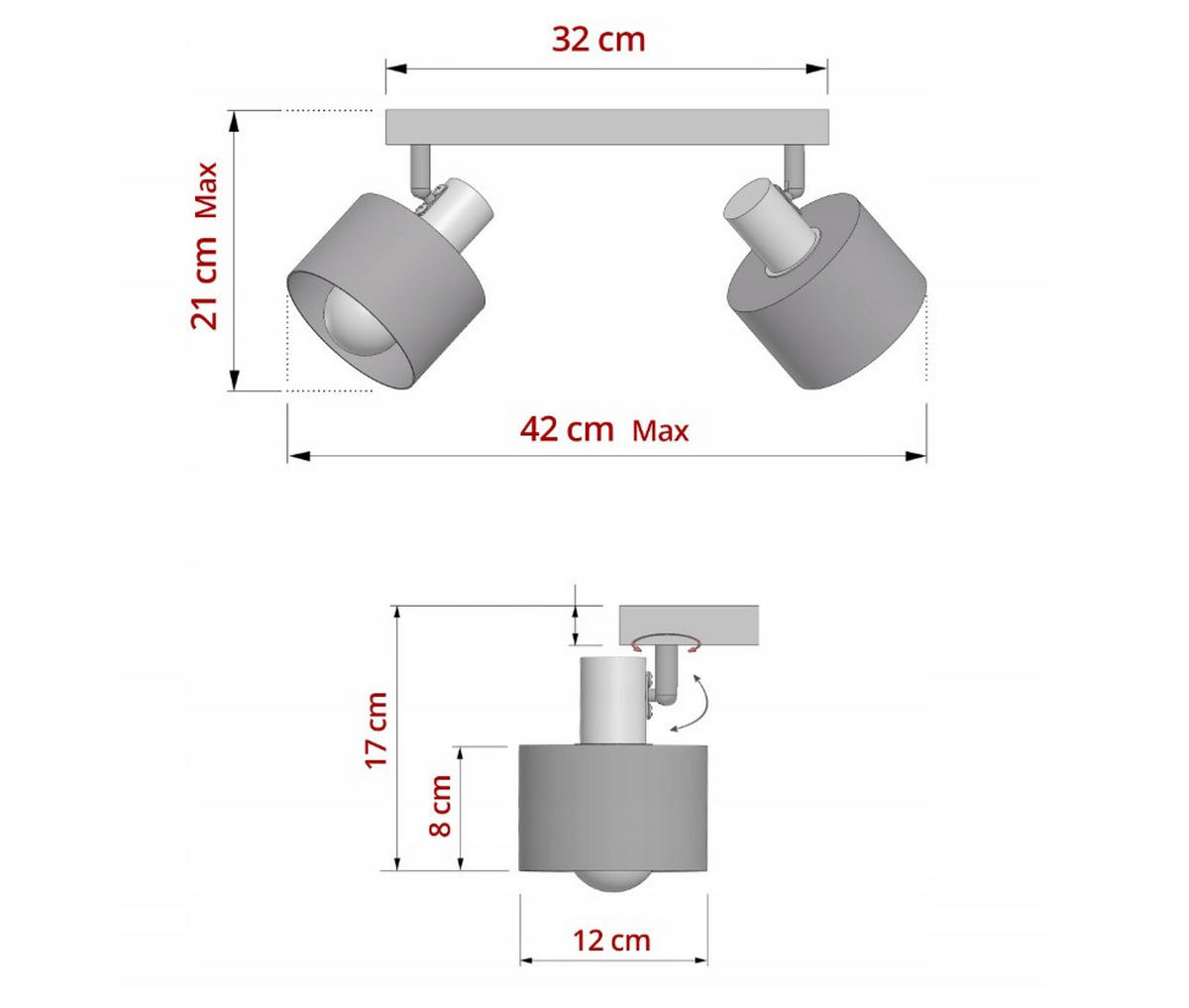 DECKENLEUCHTE Ecru - Beige/Goldfarben, Metall (12/42/21cm) - kiki design