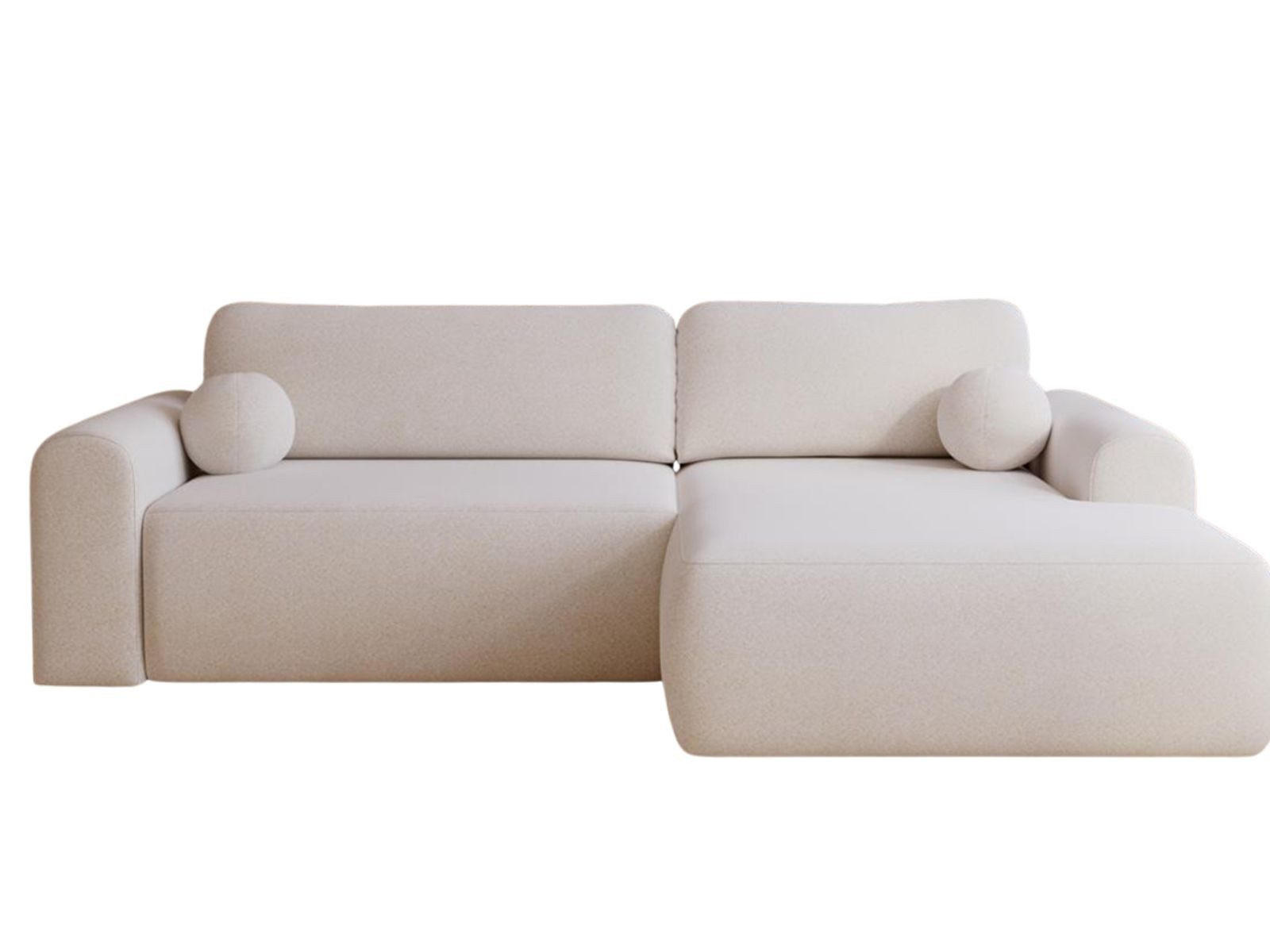 ECKSOFA weiß rechts AURA - Weiß, Holzwerkstoff (257/177cm) - Compleo24