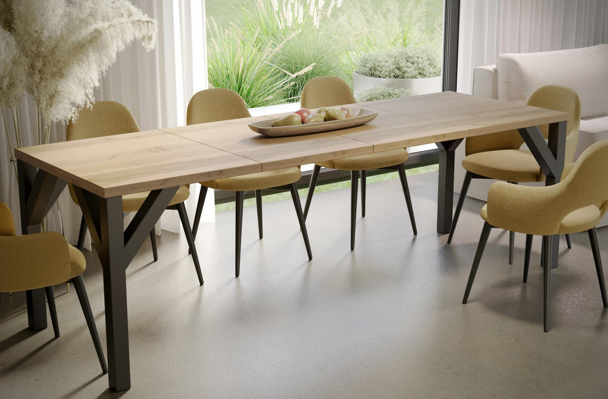 ESSTISCH Baltika ausziehbar bis 240 cm - Eiche Wotan, Holzwerkstoff (130/90/75cm) - Endo-Moebel