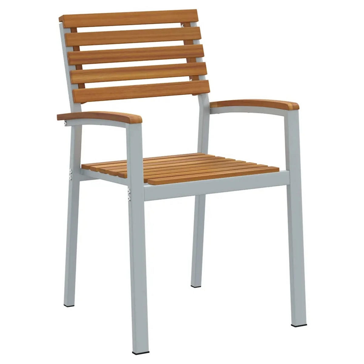 LOUNGEGARNITUR Garten 7-teiliges Grau - Grau, Holz - Kaket