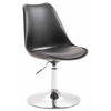 DREHSTUHL Kunststoff schwarz - Chromfarben/Schwarz, Kunststoff/Metall (48/76/57cm) - CLP