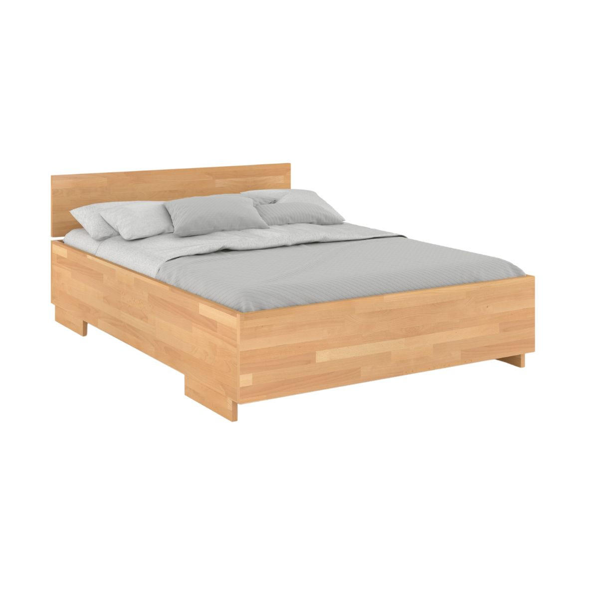 MASSIVHOLZBETT Bergman, Buche - lackiert, Naturfarben, 160x200 - Buchefarben, Holz/Buchenholz (160/200cm) - Visby