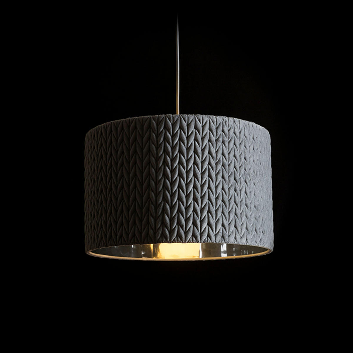 PENDELLEUCHTE AINO 40 grau Chrom 15 W - Grau, Metall (40/40/26cm)