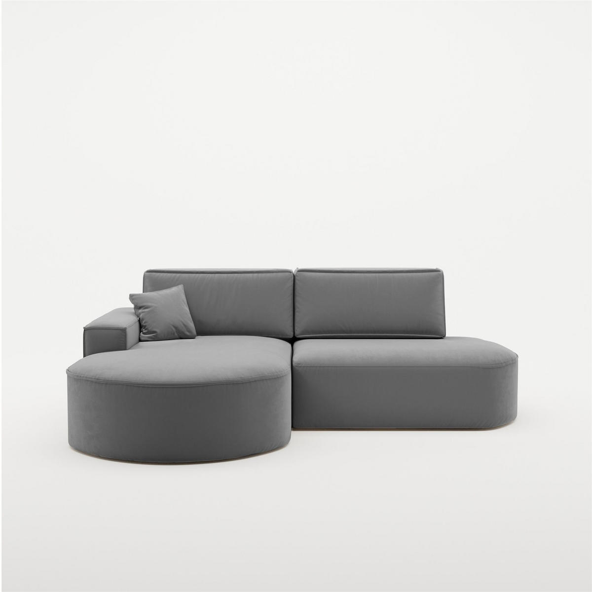 ECKSOFA Venedig Mit Schlaffunktion - Dunkelgrau, Holzwerkstoff/Textil (278/179cm) - Fun Möbel